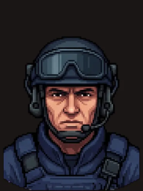 Retrato do Sargento Reis, do SWAT.