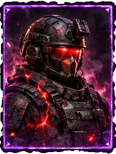 SWAT Tempestade R-7, skin épica de operador do Passe Premium, capacete com viseira vermelha.