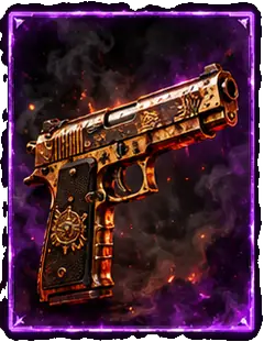 Pistola Ferrugem Dourada, skin épica de pistola do Passe Premium.